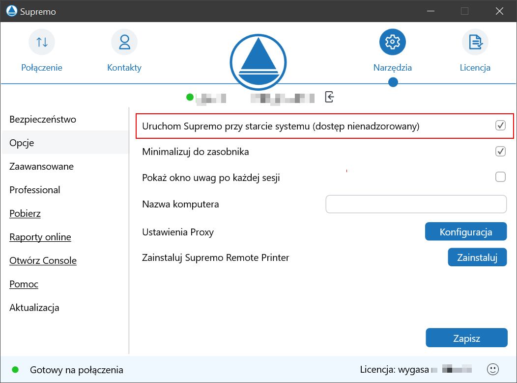 Supremo dostęp nienadzorowany